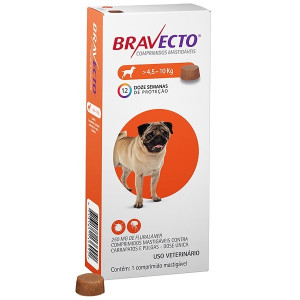 BRAVECTO ANTIPULGAS E CARRAPATOS CÃES DE 4,5 A 10 KG - 250 MG