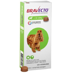 BRAVECTO ANTIPULGAS E CARRAPATOS CÃES DE 10 A 20 KG - 500 MG