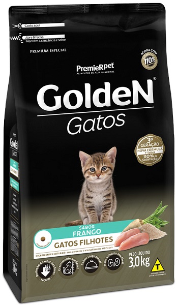 GOLDEN FORMULA GATOS FILHOTES FRANGO 3 KG