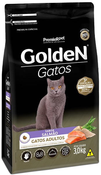 GOLDEN FORMULA GATOS ADULTOS SALMAO 3 KG