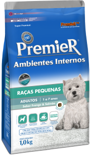 PREMIER AMBIENTES INTERNOS CÃES ADULTOS FRANGO E SALMÃO 1 KG