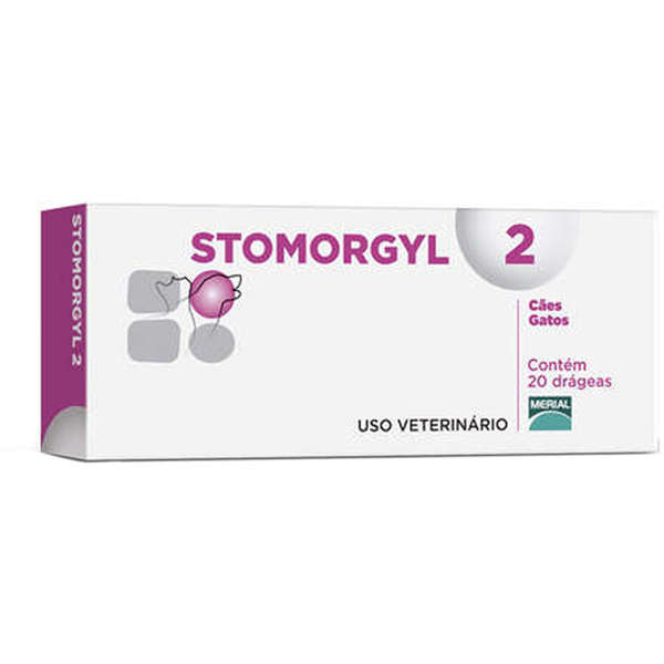 STOMORGYL 2 ANTIBIOTICO CÃES E GATOS 20 COMPRIMIDOS