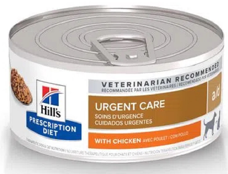 HILLS PRESCRIPTION DIET A/D WITH CHICKEN (FRANGO) CÃES E GATOS URGENT CARE 156 G