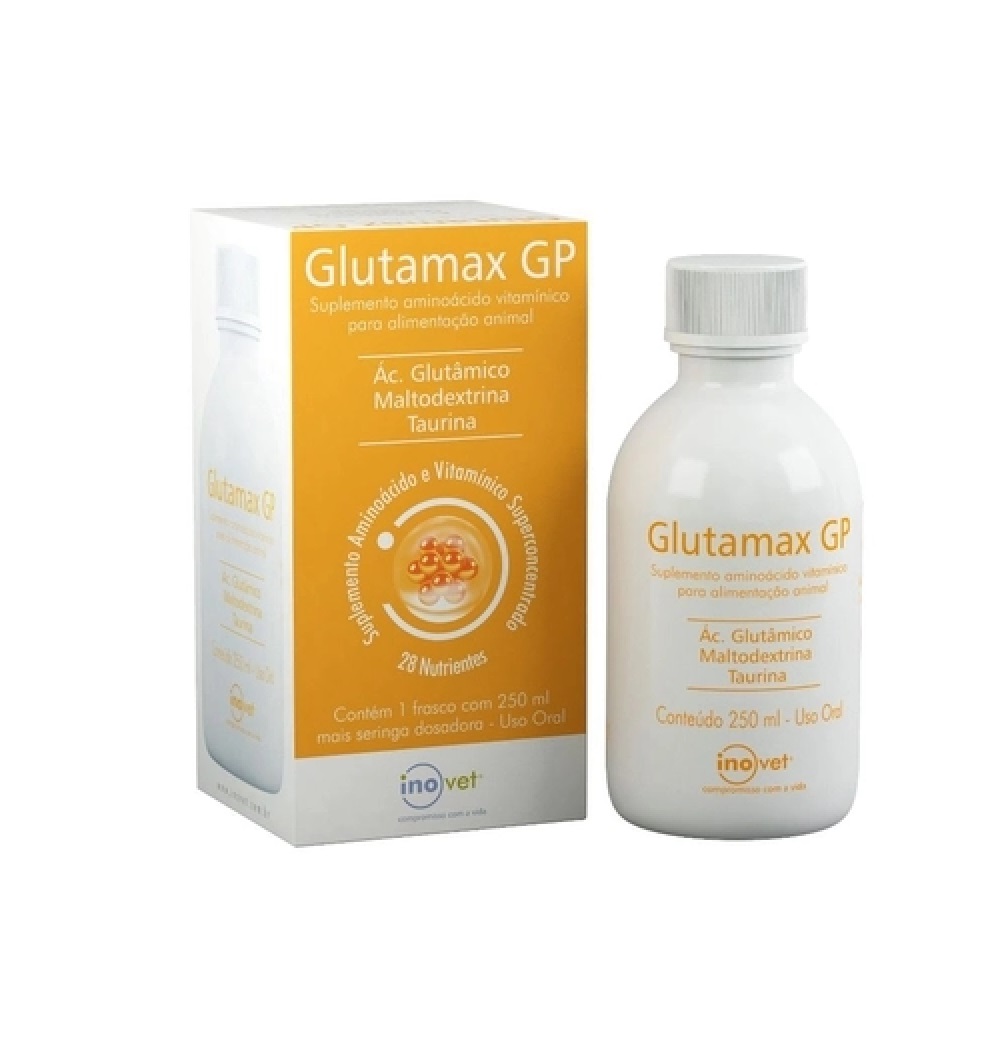 SUPLEMENTO INOVET GLUTAMAX GP P/ CÃES E GATOS 250 ML