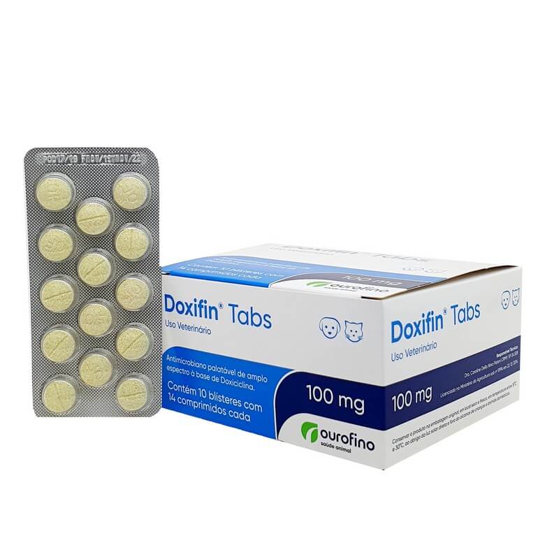 ANTIMICROBIANO OUROFINO DOXIFIN 100 MG CARTELA AVULSA C/ 14 COMPRIMIDOS (C-10)