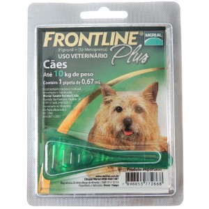 FRONTLINE PLUS ANTI-PULGAS E CARRAPATOS P/ CÃES 0,67ML / TAM -P (0-10KG)