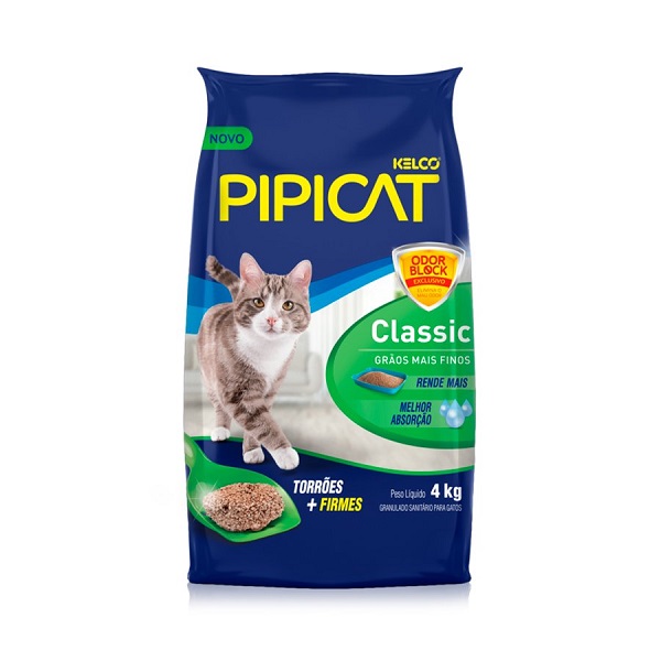 AREIA HIGIÊNICA PIPICAT CLASSIC 4 KG (F-6)