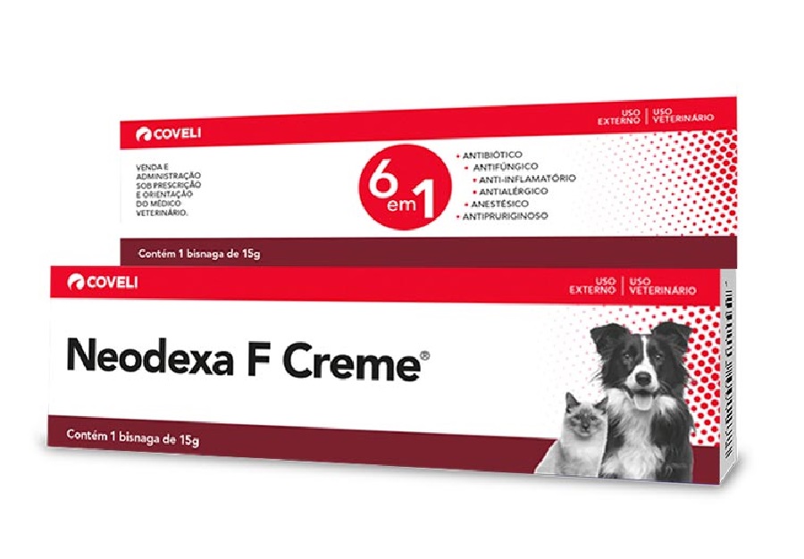 ANTI-INFLAMATÓRIO E ANTIBIÓTICO COVELI NEODEXA F CREME 15 G