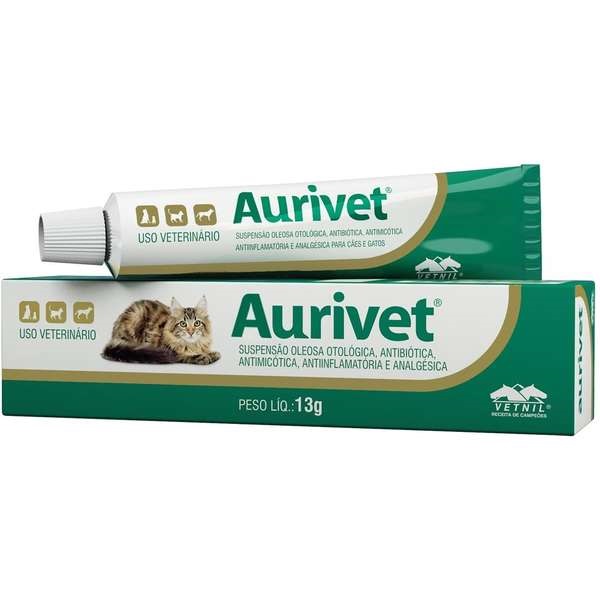 AURIVET SUSPENSÃO OLEOSA OTOLÓGICA VETNIL 13 G