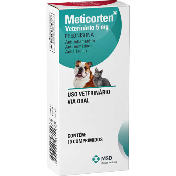 ANTI-INFLAMATÓRIO, ANTIREUMÁTICO E ANTIALÉRGICO MSD METICORTEN 5 MG C/ 10 COMPRIMIDOS