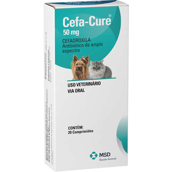 ANTIBIÓTICO MSD CEFA-CURE 50 MG P/ CÃES E GATOS