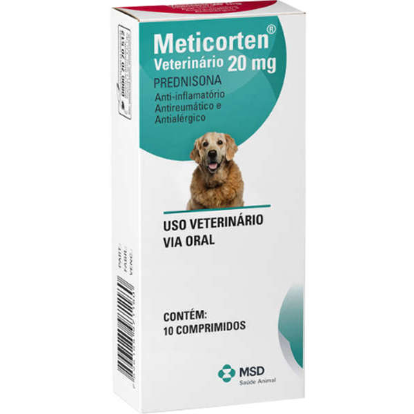 ANTI-INFLAMATÓRIO, ANTIREUMÁTICO E ANTIALÉRGICO MSD METICORTEN 20 MG C/ 10 COMPRIMIDOS