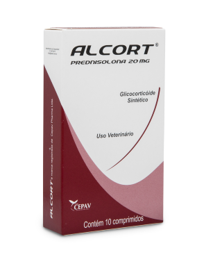 ALCORT 20 MG ANTI-INFLAMATÓRIO CEPAV PARA CÃES - 10 COPRIMIDOS