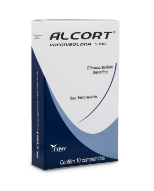 ALCORT 5 MG ANTI-INFLAMATÓRIO CEPAV PARA CÃES C/ 10 COMPRIMIDOS
