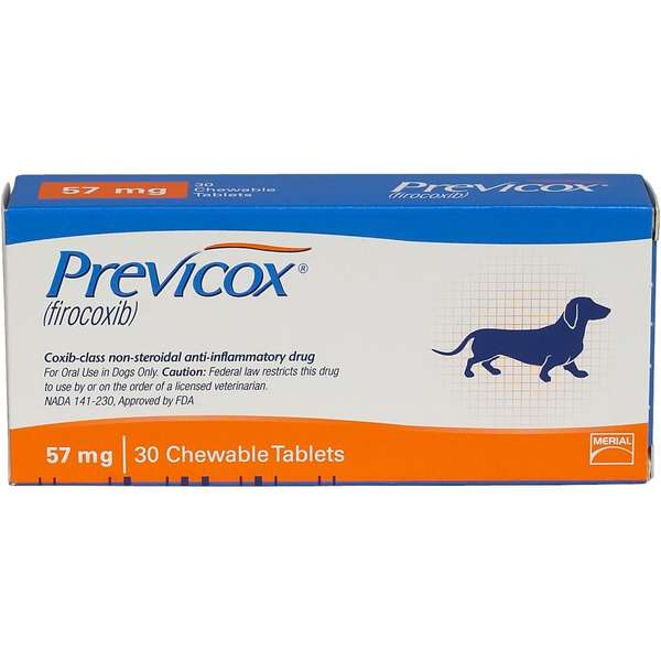 ANTI-INFLAMATÓRIO PARA CÃES PREVICOX 57 MG C/ 10 COMPRIMIDOS MASTIGÁVEIS