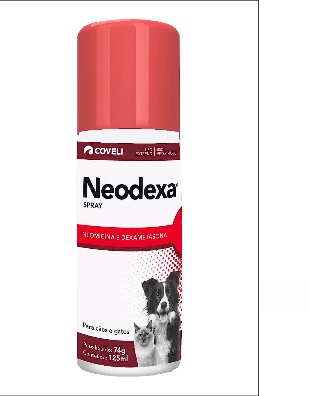 ANTI-INFLAMATÓRIO E ANTIBIÓTICO COVELI NEODEXA SPRAY 74 G / 125 ML