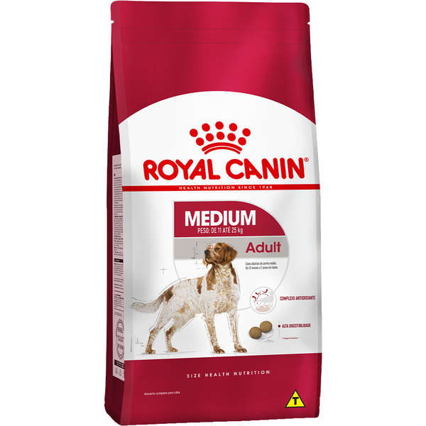 ROYAL CANIN MEDIUM ADULT CÃES ADULTOS RAÇAS MÉDIAS A PARTIR DE 12 MESES DE IDADE 15 KG(***)