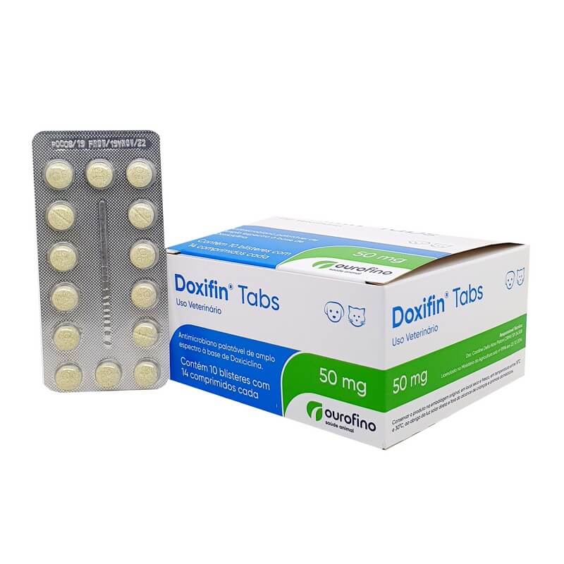 ANTIMICROBIANO OUROFINO DOXIFIN 50 MG CARTELA AVULSA C/ 14 COMPRIMIDOS (C-10)