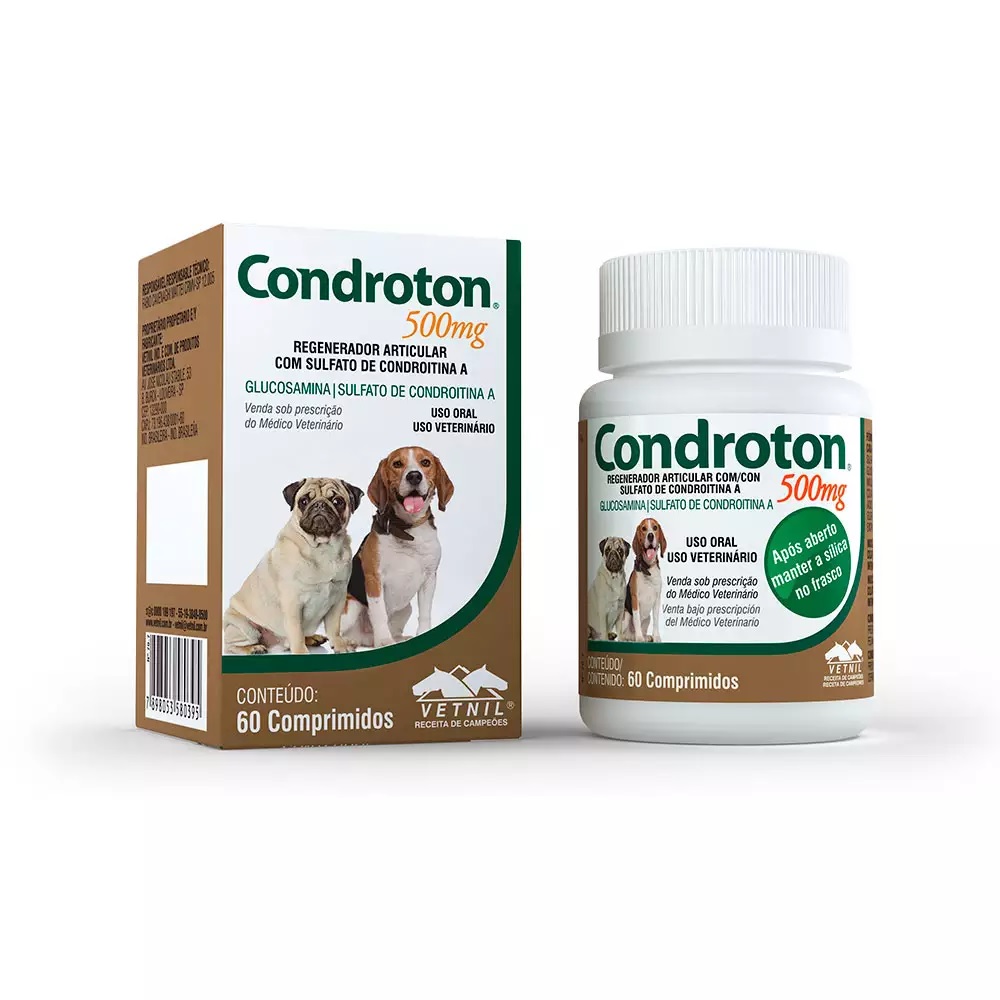 VETNIL- REGENERADOR ARTICULAR CONDROTON 500MG C/ 60 COMPRIMIDOS