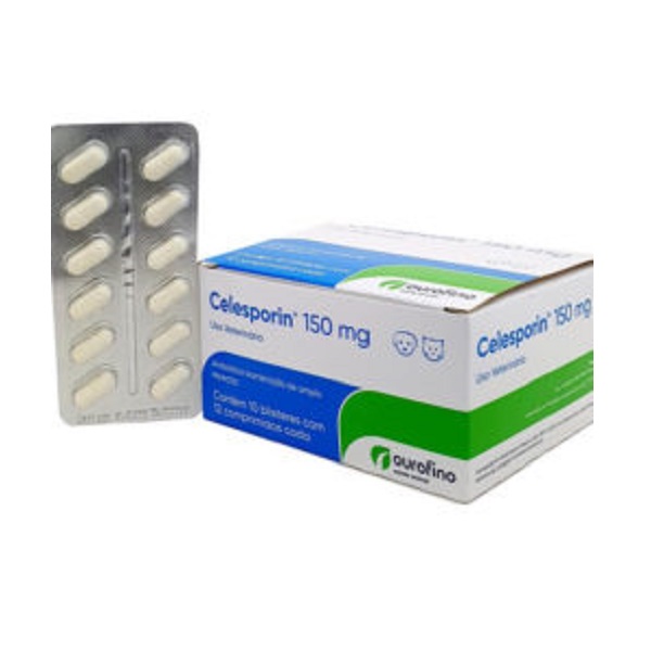 ANTIBIÓTICO OUROFINO CELESPORIN 150 MG CARTELA AVULSA C/ 12 COMPRIMIDOS (DP-10)