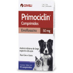 ANTIMICROBIANO COVELI PARA CÃES E GATOS PRIMOCICLIN 50 MG C/ 10COMPRIMIDOS