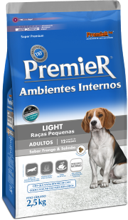 PREMIER AMBIENTES INTERNOS CÃES ADULTOS LIGHT 2,5 KG