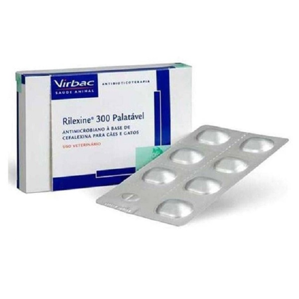 VIRBAC - RILEXINE ANTIBIÓTICO PALATÁVEL 300 MG CARTELA C/ 7 COMPRIMIDOS (C-20)