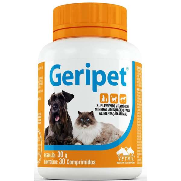 SUPLEMENTO VETNIL GERIPET 30G C/ 30 COMPRIMIDOS (***)