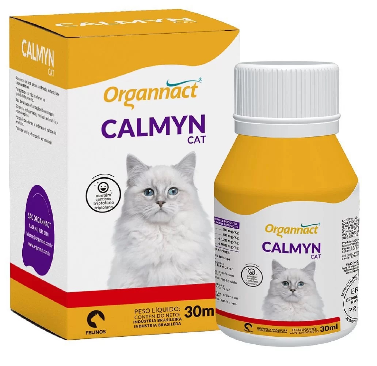 ORGANNACT SUPLEMENTO P/ GATOS CALMYN CAT 30 ML