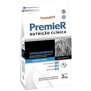 RAÇÃO PREMIER NUTRIÇÃO CLÍNICA P/ CÃES ADULTOS HIPOALERGÊNICO 2 KG