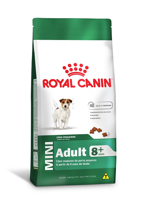 ROYAL CANIN MINI CAES ADULTO 8+ IDADE RAÇAS PEQUENAS 1KG