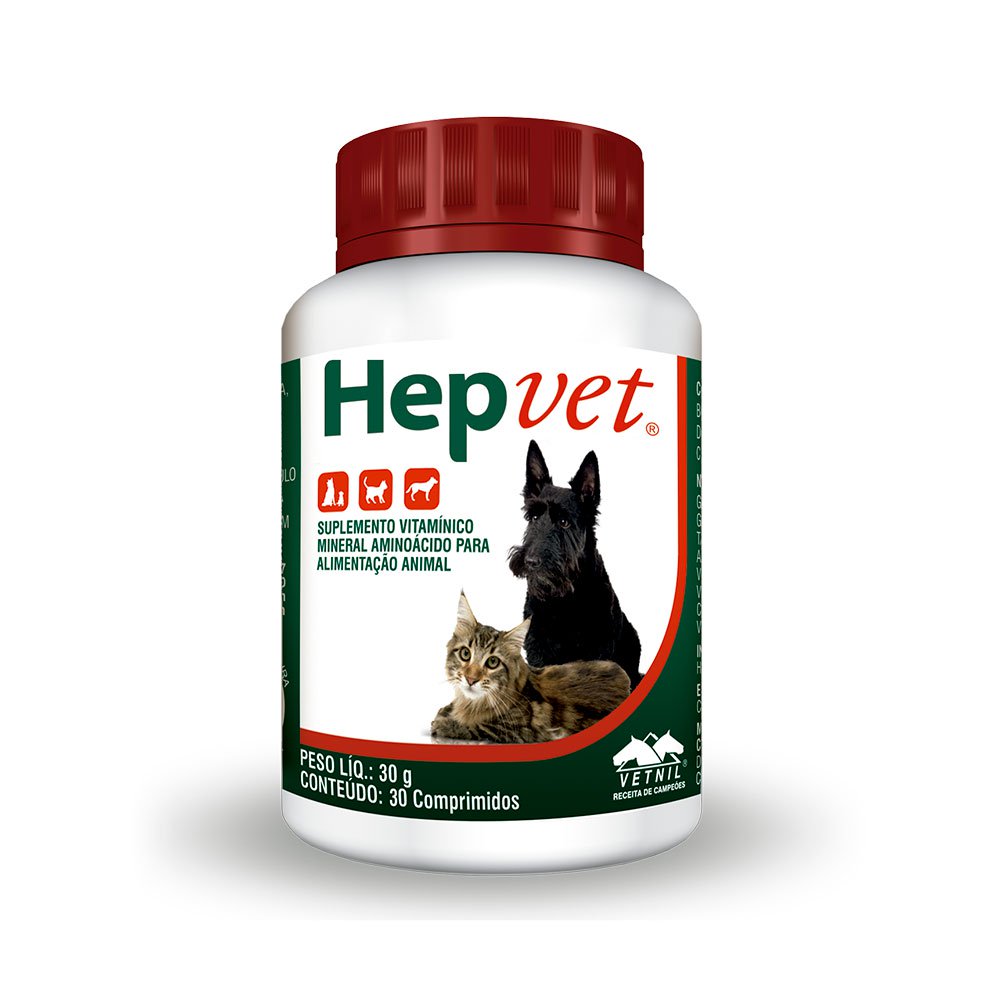 SUPLEMENTO VETNIL HEPVET 30 COMPRIMIDOS 30G