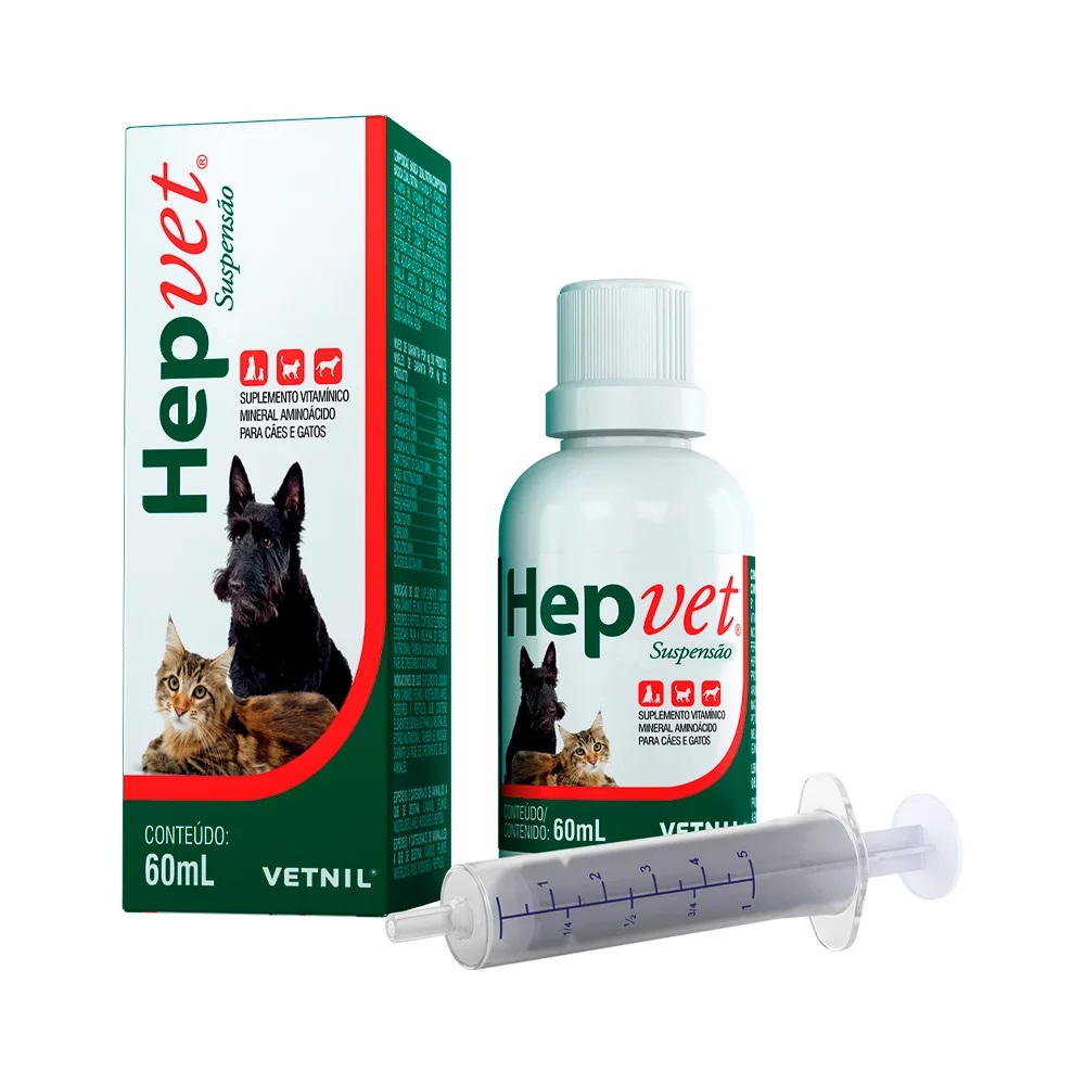 SUPLEMENTO VETNIL HEPVET SUSPENSÃO 60 ML