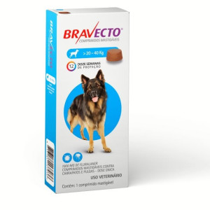 BRAVECTO ANTIPULGAS E CARRAPATOS CÃES DE 20 A 40 KG - 1000 MG