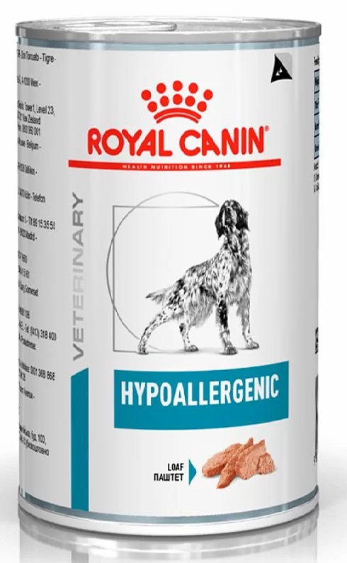 ROYAL CANIN LATA CANINE VETERINARY DIET HYPOALLERGENIC WET PARA CÃES 400 G