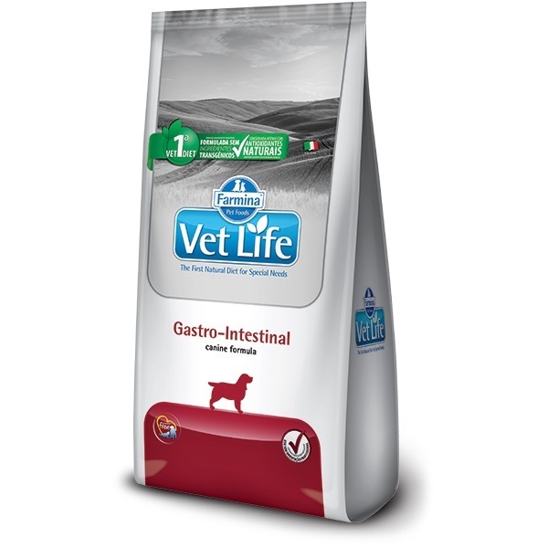 VET LIFE NATURAL CANINE GASTRO INTESTINAL P/ CÃES ADULTOS 2 KG