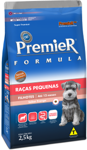 PREMIER FÓRMULA CÃES FILHOTES RAÇAS PEQUENAS FRANGO 2,5 KG