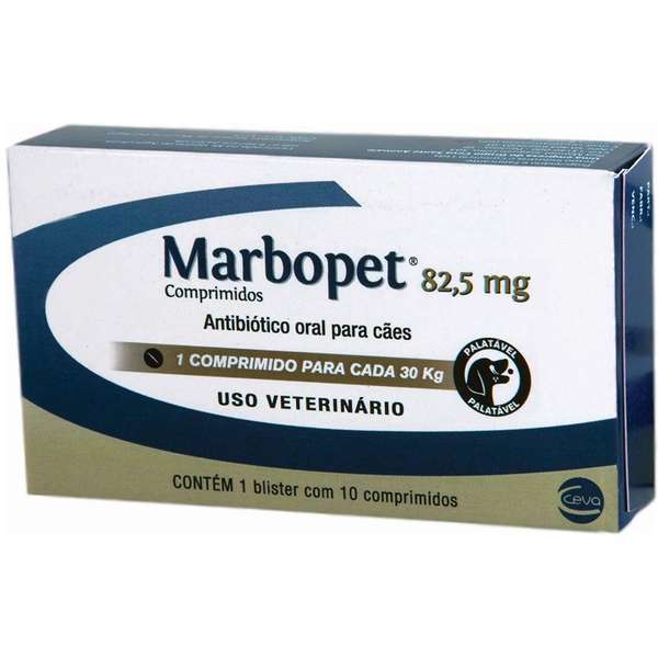 ANTIBIOTICO CEVA PARA CÃES MARBOPET 82,5 MG (***)