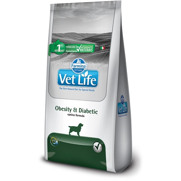 VET LIFE NATURAL CANINE OBESITY E DIABETIC P/ CÃES ADULTOS 10,1 KG