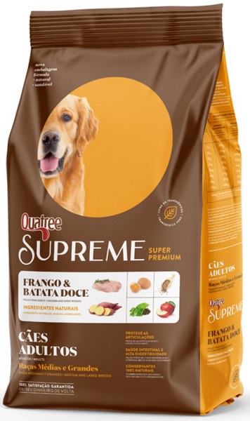 QUATREE SUPREME CÃES ADULTOS RAÇAS MEDIAS E GRANDES 15KG