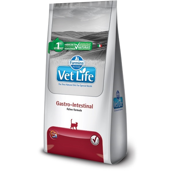 VET LIFE NATURAL FELINE GASTRO INTESTINAL P/ GATOS ADULTOS 2 KG