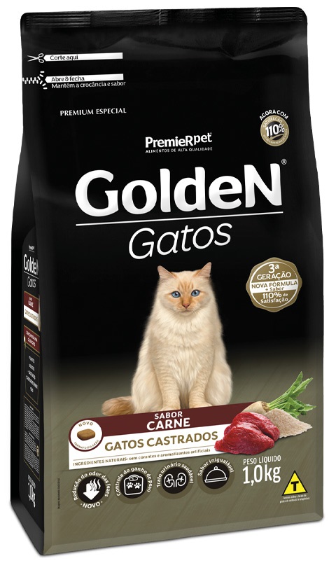 GOLDEN FORMULA GATOS ADULTOS CASTRADOS CARNE 1 KG