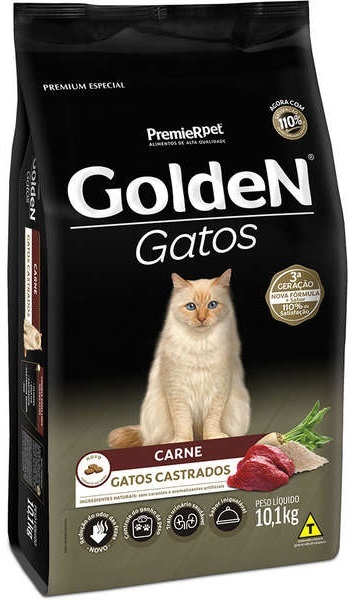 GOLDEN FORMULA GATOS ADULTOS CASTRADOS CARNE 10,1 KG