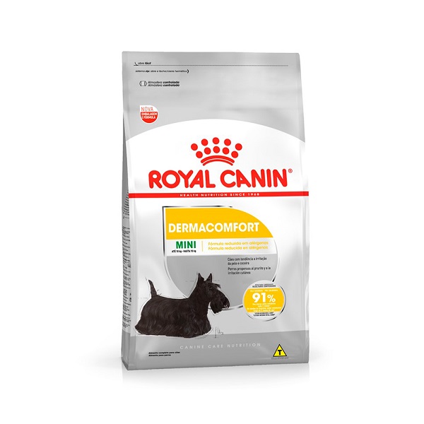 ROYAL CANIN MINI DERMACONFORT CAES ADULTOS OU IDOSOS 2,5KG