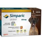 SIMPARIC ANTIPULGA, ANTICARRAPATICIDA E SARNICIDA ZOETIS 120MG 1 COMPRIMIDO (40,1KG A 60KG)