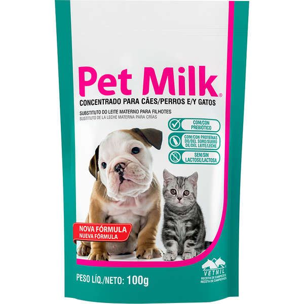 SUPLEMENTO SUBSTITUTO DO LEITE MATERNO VETNIL PET MILK SACHE 100 G (***)