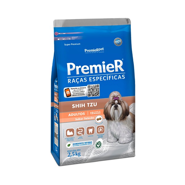 PREMIER RAÇAS ESPECIFICAS SHIH TZU ADULTO SALMÃO 2,5 KG