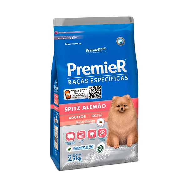 PREMIER RAÇAS ESPECIFICAS SPITZ ALEMÃO ADULTO 2,5 KG