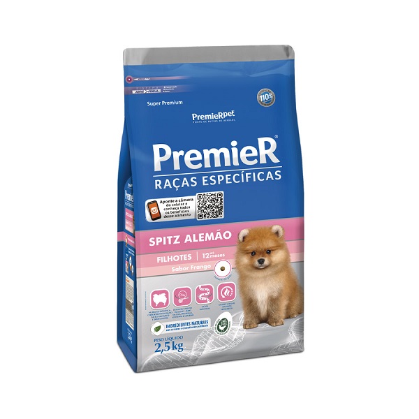 PREMIER RAÇAS ESPECIFICAS SPITZ ALEMÃO FILHOTE 2,5 KG