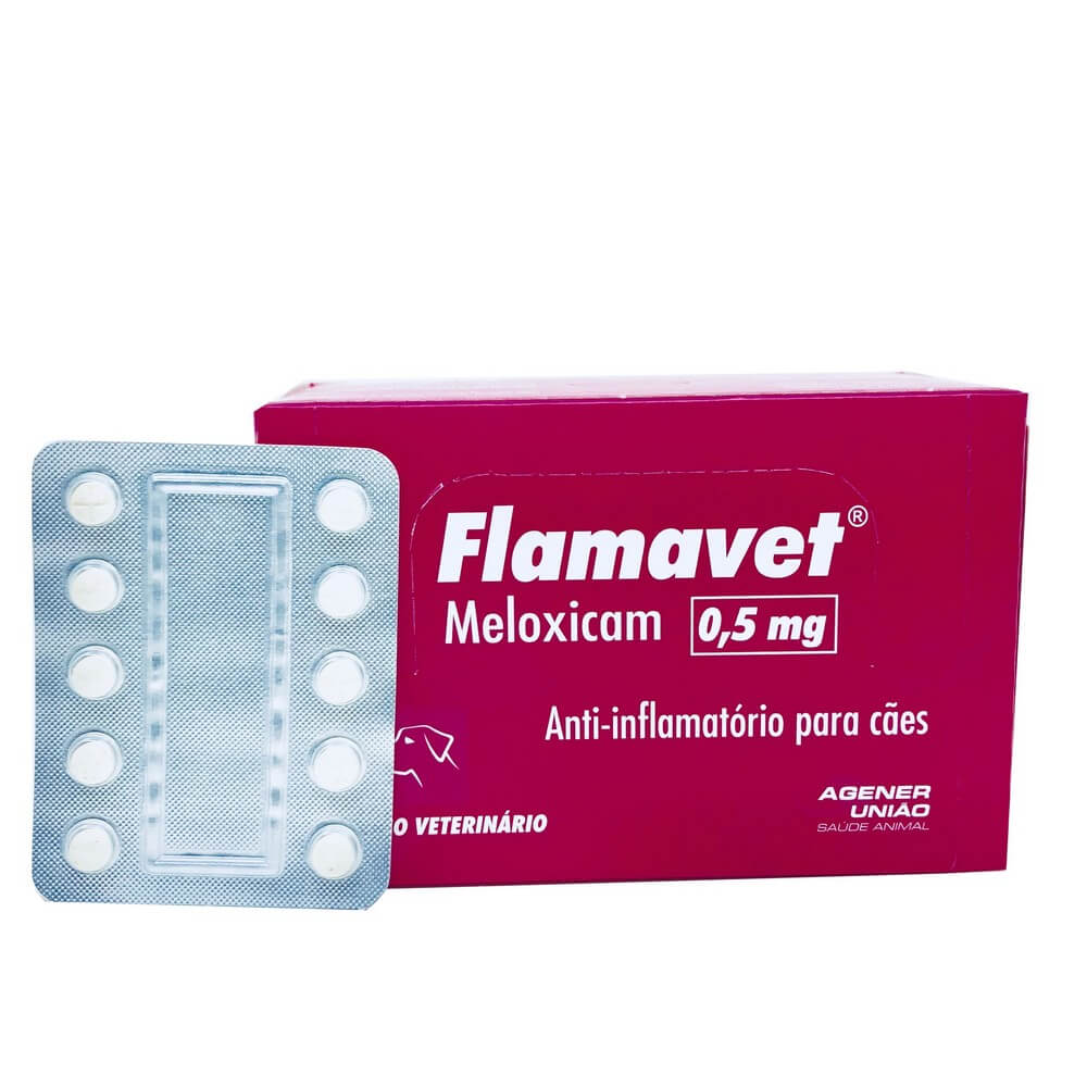 AGENER ANTI-INFLAMATORIO FLAMAVET 0,5 MG P/ CÃES CARTELA C/ 10 COMPRIMIDOS